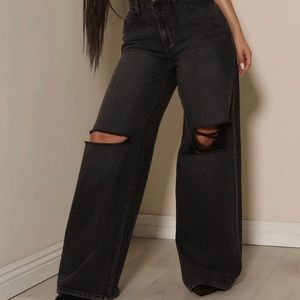 Wide leg skater jeans